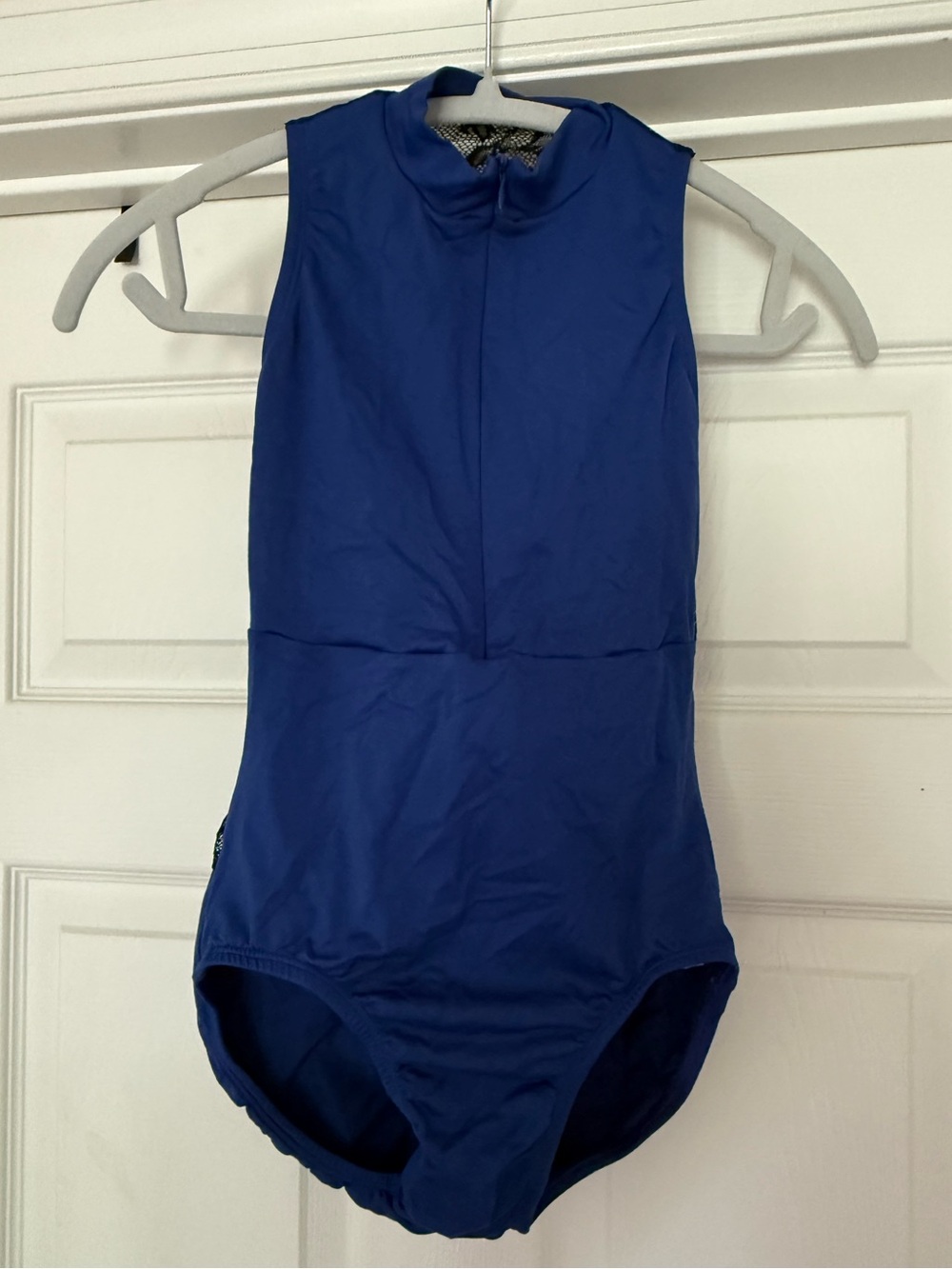 Natalie Dancewear Royal Blue Zip Up Lace Back Leotard